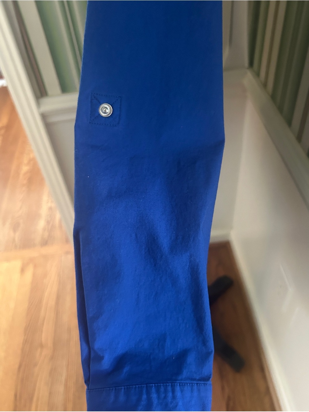 MICHAEL Michael Kors Shirt Dress Cinched Waist Blue Long-Sleeve Zip Front Sporty - Picture 7 of 11